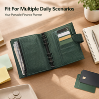Y&G Nouveau best-seller : Organiseur de budget A6 personnalisé à feuilles mobiles, avec couverture texturée métallique, pour agenda, planificateur et défi d'épargne, avec feuille de séparation