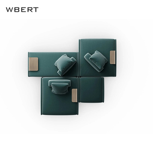 Juego de sofá cama con Pedal de concubina Imperial de muelle móvil personalizado italiano WBERT, terciopelo de doble cara con aplicación para Hotel y sala de estar - Product Image 6