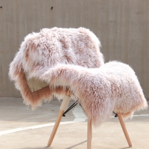 高品质全60x120cm厘米尺寸灰色西藏羊皮地毯蒙古羊毛毯卷发羊皮板家居装饰 - Product Image 2