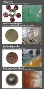 Rectificadora de suelo con revestimiento epoxi de cemento terrazo de diamante de 500mm a la venta - Product Image 6
