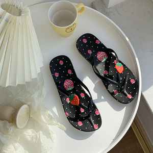 Tongs d'été pour femmes à motifs mignons, sandales de plage tendance à semelle souple, chaussures de marche simples - Product Image 6