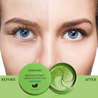 Patchs undereye à l'extrait de matcha de marque privée hydrate et rafraîchit les masques de soin des yeux