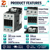 Contacteur de puissance Siemens 3RT1036-1AU00 SIRIUS, 3 pôles, 50A, AC-3, 22kW, 400V, 240V AC, bobine, bornes à vis, taille S2, PLC industriel