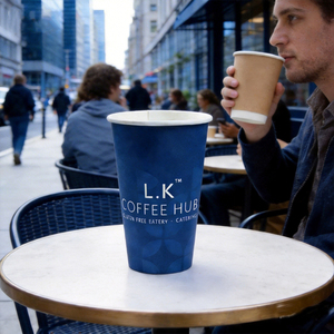 Vaso de Papel de Doble Pared con Logotipo Personalizado, 10oz/12oz, Desechable, Resistente al Calor, para Bebidas Calientes, con Tapa, para Cafetería y Comida para Llevar - Product Image 1