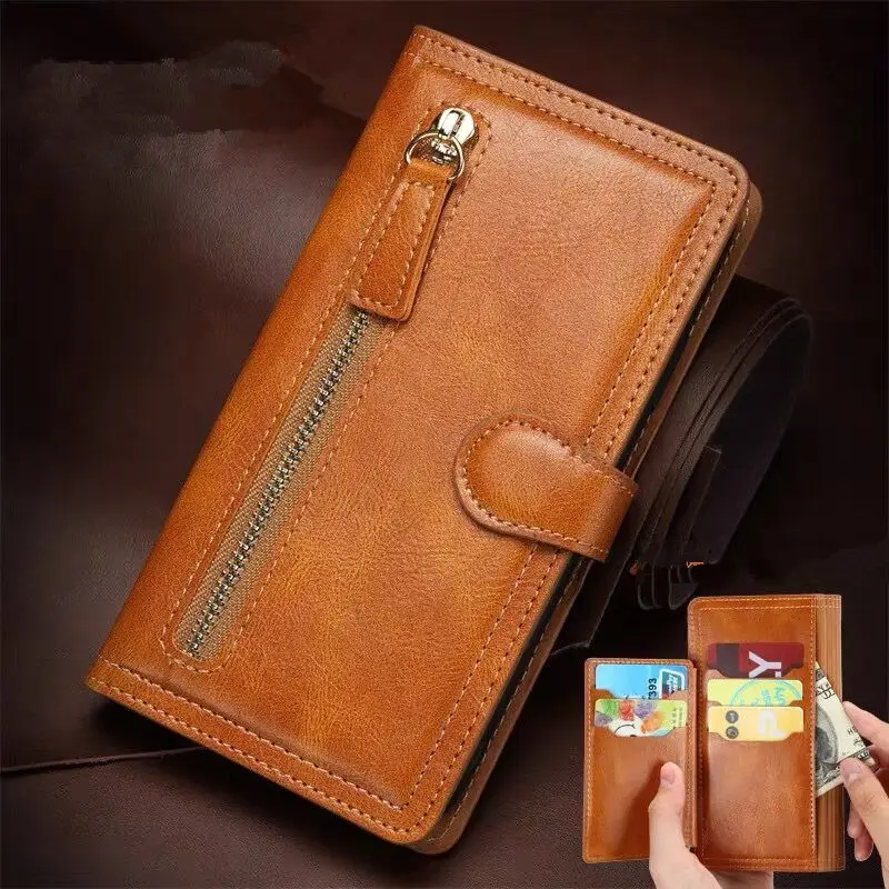 neue Wallet handyhülle für iphone15 12 13 promax leder Multi-Funktions-Karten-Slot Telefon Tasche für apple iphone14 plus