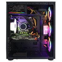Desktop Gaming PC Case Tempered Glass Panel Support MATX ITX Motherboard and RGB Fan Cooler in Stock