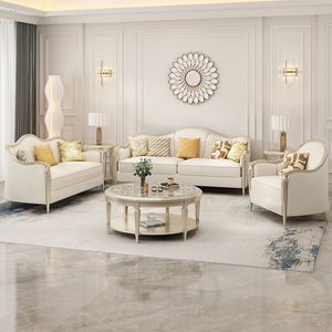 Kết hợp sofa cao cấp góc châu Âu hiện đại kết hợp căn hộ sofa da sang trọng ánh sáng mỹ - Product Image 6