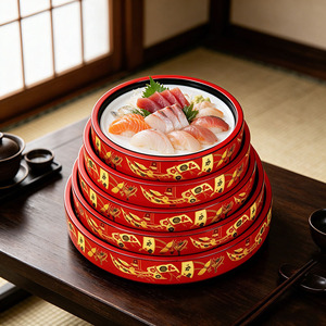 Bandeja de Plástico ABS para <span class=keywords><strong>Sushi</strong></span> Japonés al por Mayor, con Compartimento para Hielo, para Restaurantes, Hoteles, Catering y Decoración de Buffet - Product Image 4