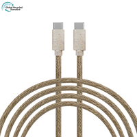 GRS – téléphone portable Android en paille de blé écologique, charge rapide 3A, câble USB de Type C