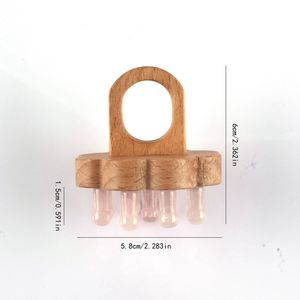 HZ perawatan kesehatan perawatan Kepala perawatan pijat asli Xiuyan hijau giok gigi lebar Gua Sha sikat sakit kepala alat pijat sisir Jade - Product Image 5