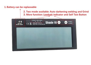 Chất lượng cao nhanh chóng thời gian chuyển đổi tự động thẫm màu hàn ống kính với tự kiểm tra chức năng cho Tig/MIG/MAG/MMA Hàn - Product Image 4