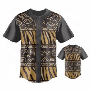 Maillot de baseball boutonné actif personnalisé pour hommes, uniforme respirant pour les sports d'équipe, vêtements de sport imprimés par sublimation - Product Image 6