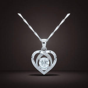 Collar <span class=keywords><strong>para</strong></span> <span class=keywords><strong>mi</strong></span> esposa, circonita blanca brillante, collar de plata de ley con forma de corazón <span class=keywords><strong>para</strong></span> mujer, regalos de amor eterno <span class=keywords><strong>para</strong></span> el Día de San Valentín - Product Image 3