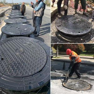 Tapa de alcantarilla con cerradura para tanque séptico, con bisagras de bloqueo, <span class=keywords><strong>600</strong></span>, de hierro fundido, molde de fundición para tapa de alcantarilla de hormigón prefabricado - Product Image 4