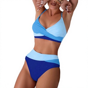 Ensemble de bikini à imprimé floral pour femmes, maillot de bain taille haute, push-up, vêtements de plage, pour les vacances d'été - Product Image 4