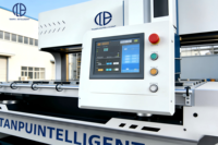 Machine de perçage horizontale à double tête CNC de haute précision pour verre, avec commande PLC par moteur, épaisseur de 4 à 19 mm