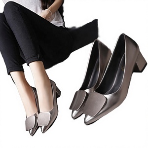 Zapatos de Mujer de Moda con Punta Cerrada, Transpirables, de PU, con Tacón Cuadrado, Clásicos, Elegantes y Sensuales, para Primavera, Verano, Otoño e Invierno - Product Image 3