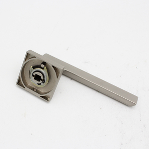 Maniglia per Porta Minimalista in Nichel Spazzolato, Maniglia a Leva per Porta in Legno con Sicurezza Interna in Lega di Zinco - Product Image 4