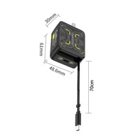 Cargador Eléctrico GaN 20W PD3.1/3.0 QC3.0 con 2 Puertos Tipo-C, Cable Magnético Retráctil de 70CM, Plegable, Enchufe US/EU/UK, CE/FCC para Teléfonos