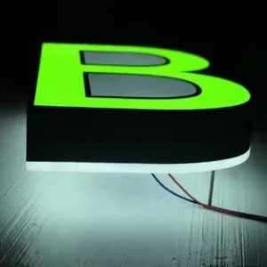 Fabricante personalizado impermeável ao ar livre levou iluminado luz ao ar livre canal 3D letras Sings loja frente levou sinais