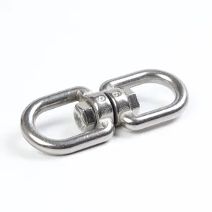 High Quality Stainless Steel 304 Adjustable M16 Swivel Eye And Eye Ring Shackle
