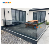 HJ Building Manufacturer Canal en U en aluminium de haute qualité pour balcon monté sur le dessus pour garde-corps en verre de 10mm utilisés à l'extérieur