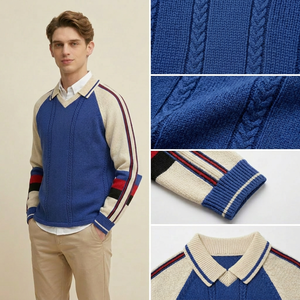 <span class=keywords><strong>Felpa</strong></span> da Golf Bianca <span class=keywords><strong>con</strong></span> Zip 1/4 e Logo Personalizzato, Pullover Invernale in Pile per Uomo - Product Image 5