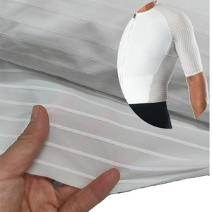 Proveedores de telas de alto rendimiento 140 GSM 4 Way Stretch Woven Rasgado Elástico Rayas Jerseys Tela para ropa de ciclismo - Product Image 1