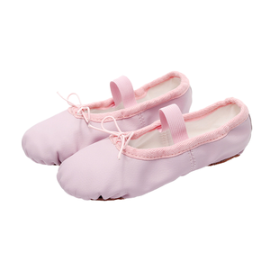Zapatos de Ballet Planos para Niñas con Parte Superior de PU Suave y Forro de Tela de Algodón para Baile Latino, MOQ Bajo, OEM, ODM, DDP, Alta Calidad - Product Image 1