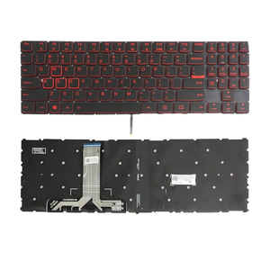 <span class=keywords><strong>Clavier</strong></span> d'ordinateur portable à <span class=keywords><strong>membrane</strong></span> LED Y520-15IKB avec USB 3.0, 61 touches, interrupteurs noirs, lettres rouges rétroéclairées, disposition PT/KR/HE, nouveau stock - Product Image 2