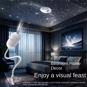 Projecteur de Galaxie Veilleuse à Luminosité Réglable, Lampe USB Rotative à 360 Degrés avec 3/6/12/24 Diapositives de Films - Product Image 6