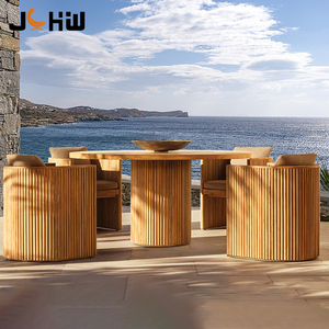 Juegos de muebles de comedor de jardín de madera de teca de lujo moderno al mejor precio mesa de comedor y silla de Patio al aire libre - Product Image 2