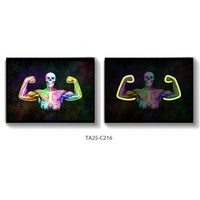 Tableau mural anatomique de la colonne vertébrale éclairé par LED, décoration médicale orthopédique pour clinique, tableau squelette 3D lumineux pour cabinet chiropratique