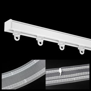 Rail de rideau en aluminium à ondulations en S, fixation au plafond, pour la décoration de la maison et des hôtels - Vente chaude - Product Image 3