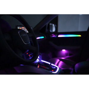 Kit d'éclairage d'ambiance 64 couleurs pour Audi Q5 2010 à 2017 - Éclairage LED intérieur, tableau de bord, garnitures de portes - Product Image 2