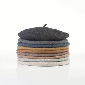 Autumn Winter Warm Fashion Trendy Casual British Painter <b>Hat</b> Women Wool Beret <b>Hat</b> Wide Brim Outdoor Travel Colorful Beret <b>Hat</b> - Product Image 3