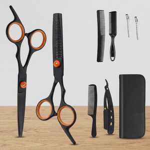 Kit de Tijeras de Peluquería de Acero Inoxidable de 6 Pulgadas, Herramientas de Belleza para el Cabello, Peine, Tijeras de Entresacar, Juego de Tijeras de Barbero - Product Image 3