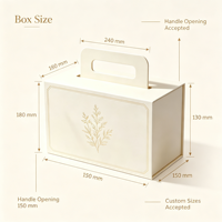 Boîte cadeau en papier avec poignée personnalisée pour emballage cadeau multifonctionnel pour les fêtes