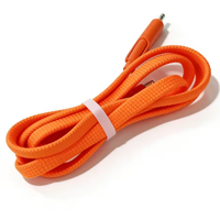 Kabel Data Transfer Cepat 2 in 1 Premium Terbaru 1m, Kabel Tipe C USB-C Terjalin, Handal untuk Ponsel