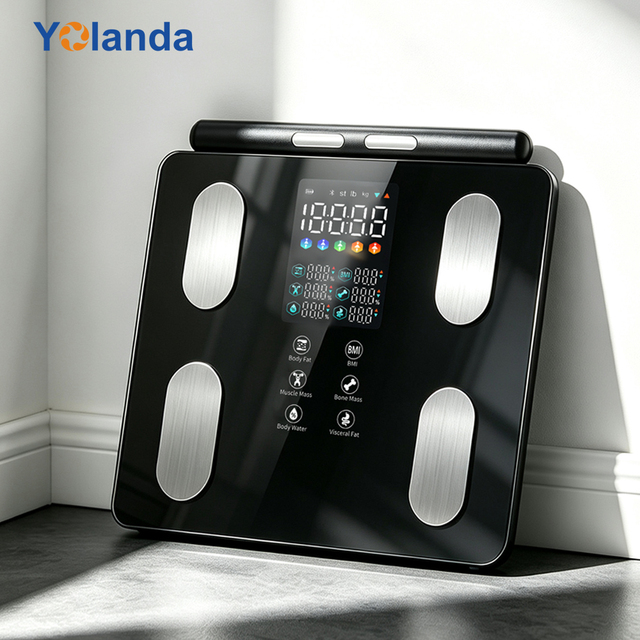50 Body Metrics 8 Electrode Smart Body Fat Scale BMI Analysis Household Health Monitor Accurate Body Scale
