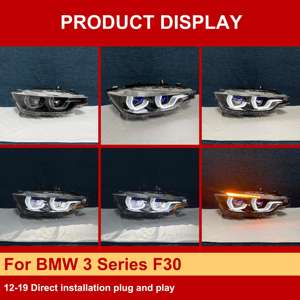 J ONE - Faros Delanteros para Automóvil, Color Amarillo y Blanco, con Interruptor para Luz Alta, para <span class=keywords><strong>BMW</strong></span> Serie 3 F30 2012-2019, Actualización de Faros - Product Image 4