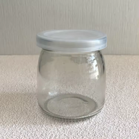 Bocaux en verre de 150ml 200ml 250ml avec couvercle à vis Pot de yaourt Emballage pour lait pouding Desserts gelée Mousse nouilles au chocolat