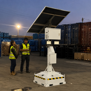 Torre de Luz Solar Portátil para Exteriores con Mástil Telescópico para Iluminación de Obras de Construcción - Product Image 3