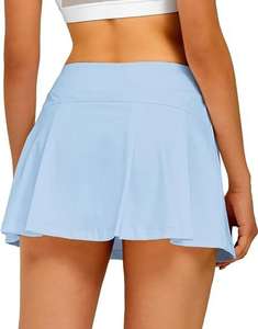 Falda Deportiva Plisada Ligera para Mujer con Bolsillo y Shorts para Tenis, Golf y Pickleball, Ropa de Entrenamiento con Logo en la Cintura Delantera - Product Image 4