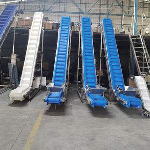 Fabrieksprijzen Assemblagelijn Voedseltransportband Witte Voedselkwaliteit Roestvrijstalen Pu-<span class=keywords><strong>Band</strong></span> Klimtransportband - Product Image 5