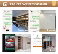 Lemari Pakaian Minimalis Modern Tahan Lama Ramah Lingkungan dari MDF dengan Pintu Geser Kapasitas Besar untuk Apartemen Kamar Tidur Kantor Rumah