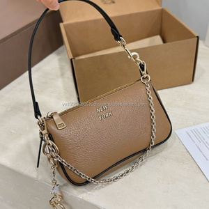 Sac à bandoulière décontracté pour femme en PU, style Coachings, avec chaîne de luxe en acier inoxydable, tendance, été/hiver, vente en gros - Product Image 3