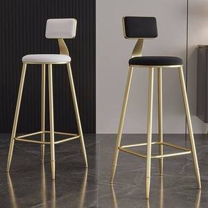 Modern Home Minimalist Velvet Bar Counter <b>Stool</b> Customizable Factory Gold Metal <b>Vintage</b> Design for Cafe Restaurant Furniture Ita - Product Image 5