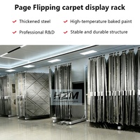 Offre Spéciale Double page latérale tournant tapis présentoirs autoportant grande couverture tapis échantillon présentoir étagères