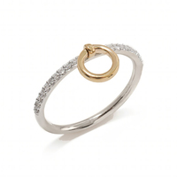 Bague en argent Gemnel Best Sellers 2026, marque privée, haute qualité, anneaux entrelacés, micro-pavé CZ, délicate, géométrique, en argent 925